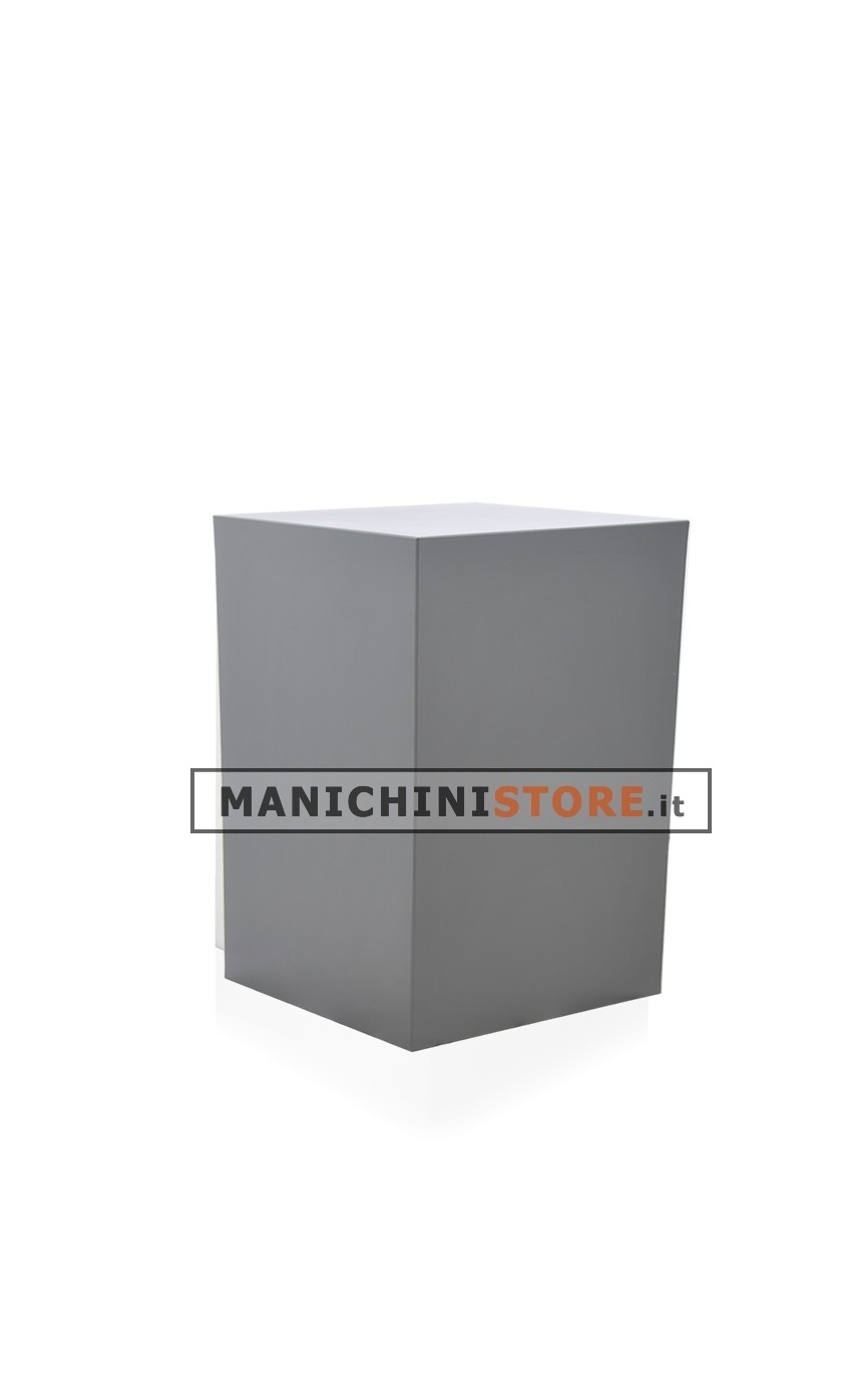 Cubo in plastica grigio cemento 53
