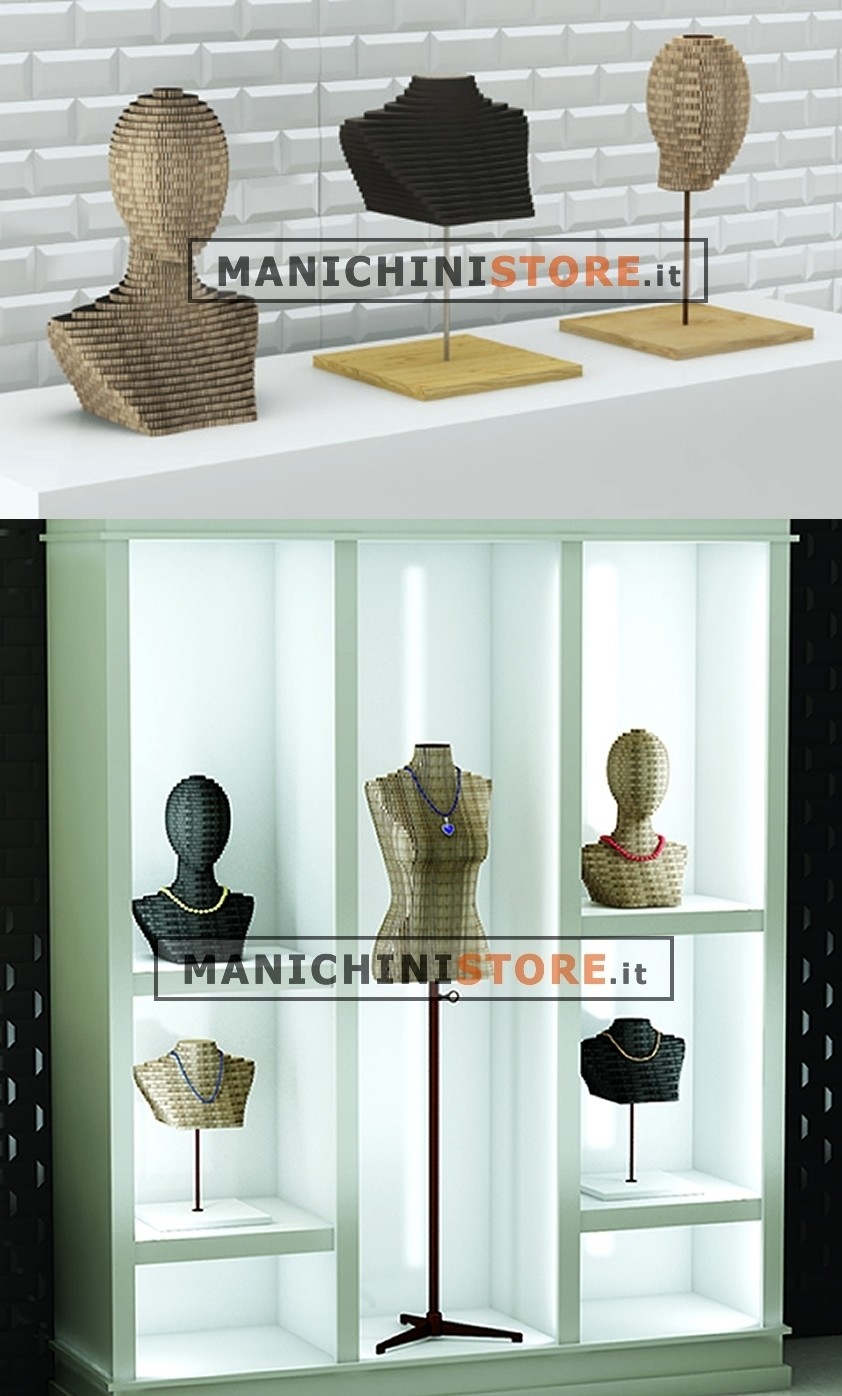 Spalle in cartone con base - Nero
