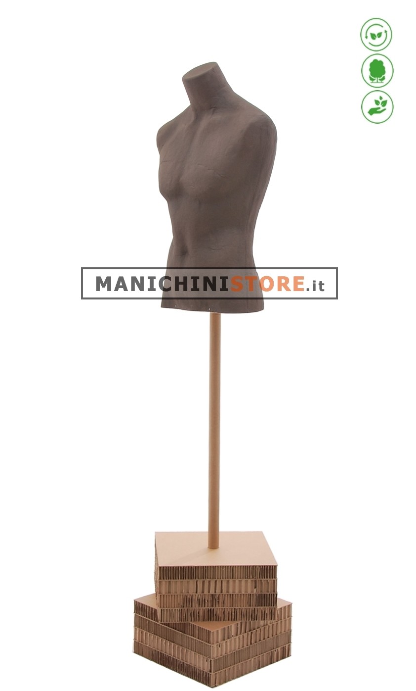 Busto uomo Cuoio in Cartapesta - 32Z