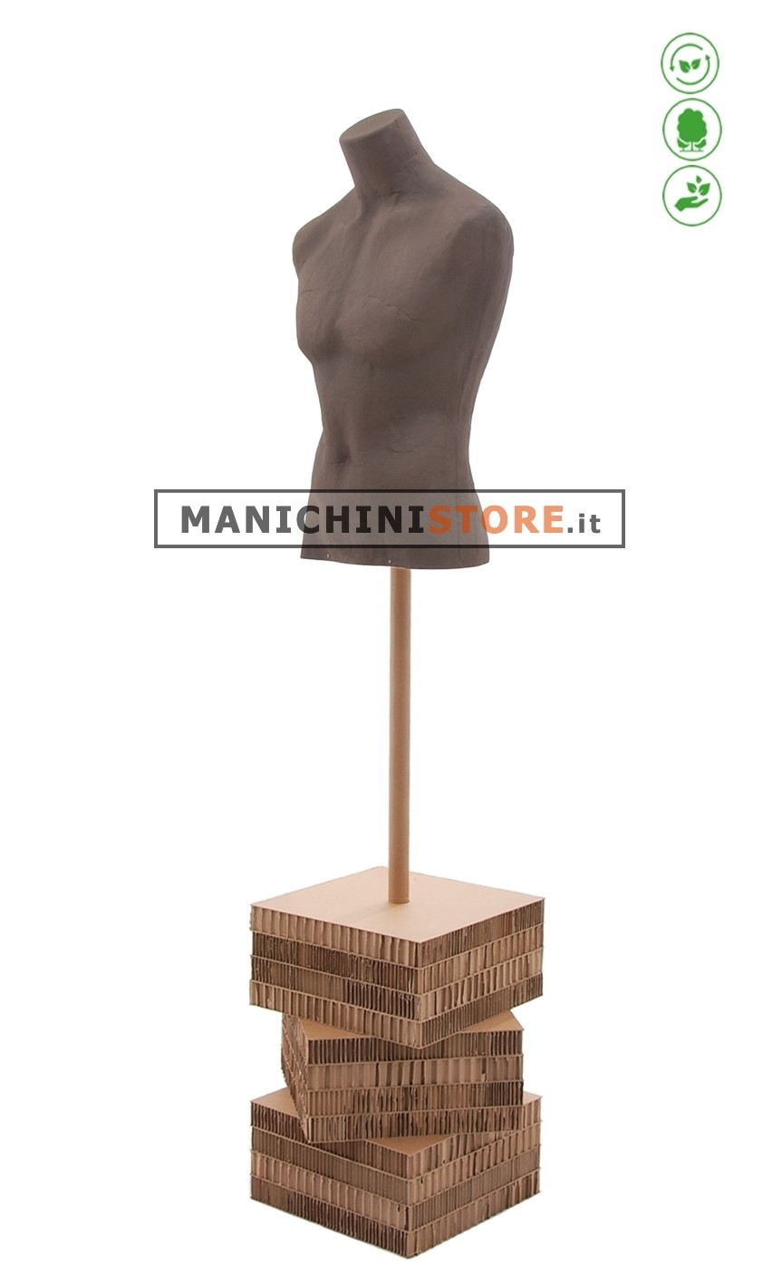 Busto uomo Cuoio in Cartapesta - 48Z