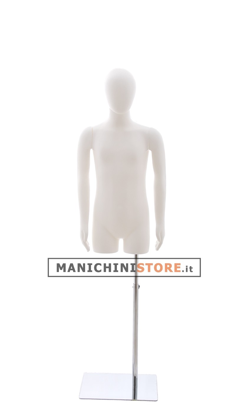 Busto bambino con testa 8/10 anni in plastica