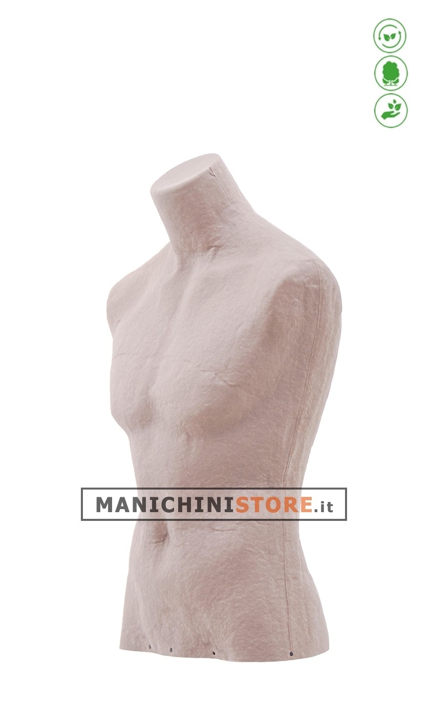 Busto uomo Argilla in Cartapesta da banco