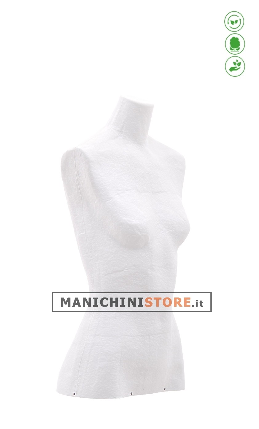 Busto donna Bianco in Cartapesta da banco