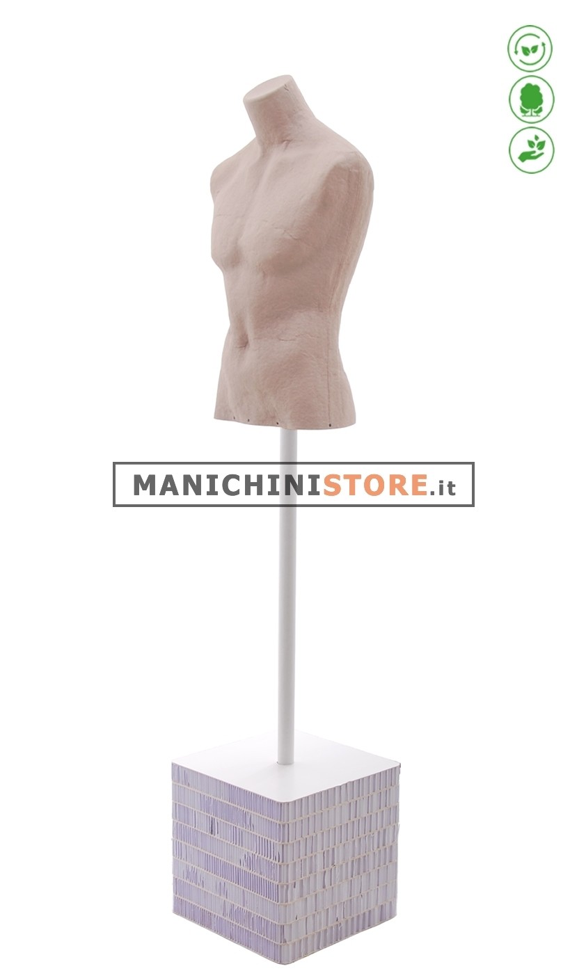 Busto uomo Argilla in Cartapesta B - 32
