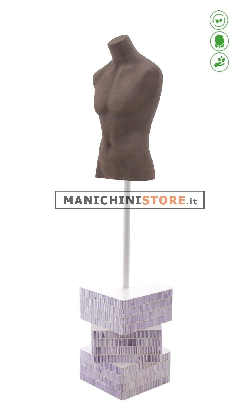 Busto uomo Cuoio in Cartapesta B - 48Z