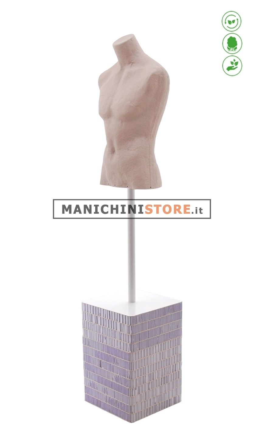 Busto uomo Argilla in Cartapesta B - 48