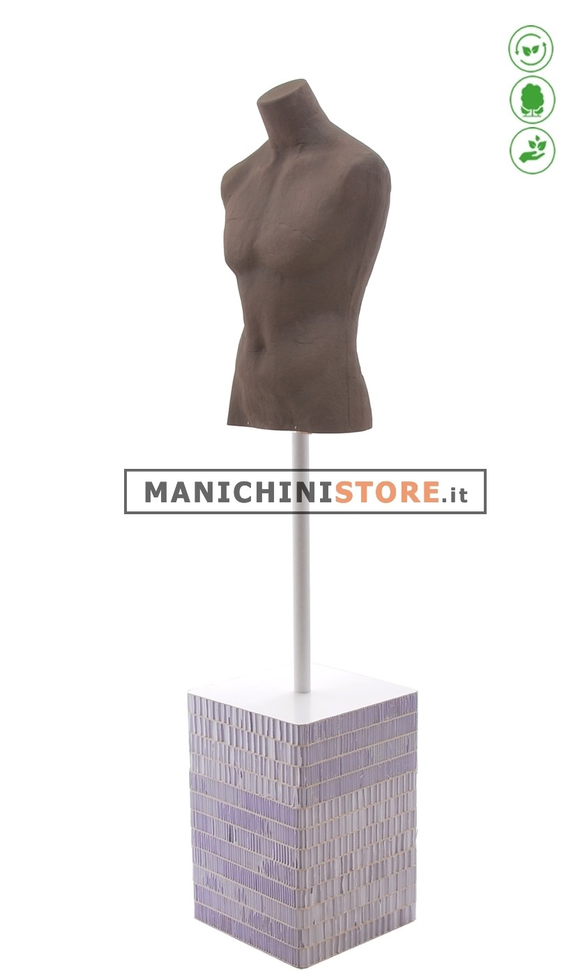 Busto uomo Cuoio in Cartapesta B - 48