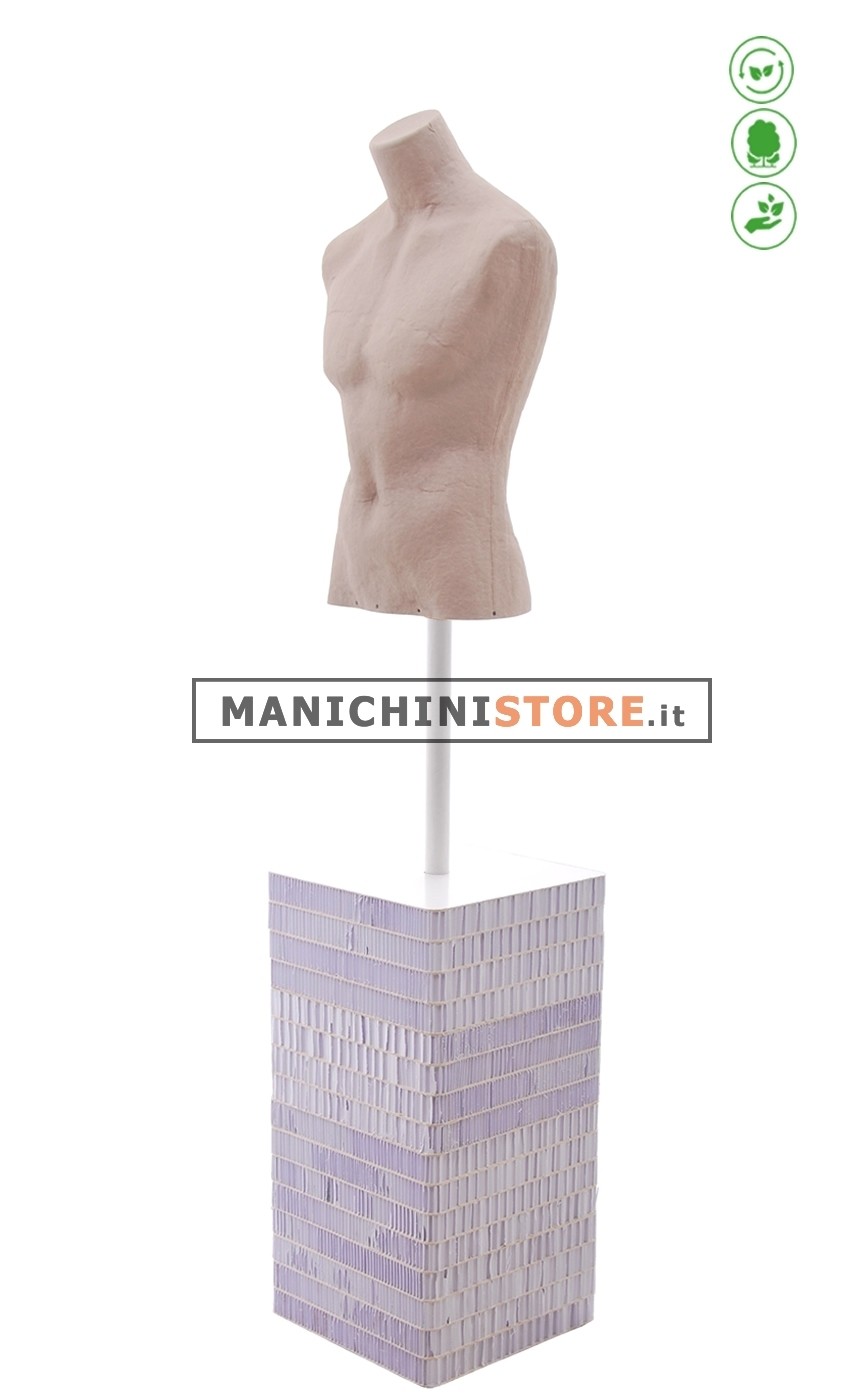 Busto uomo Argilla in Cartapesta B - 64