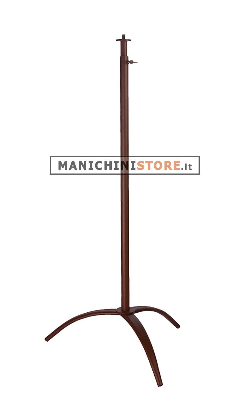 Base treppiede in metallo bronzo ruggine
