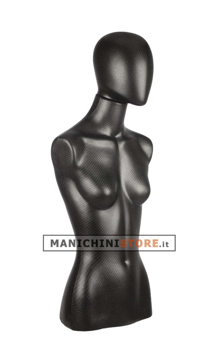 Busto donna effetto carbonio