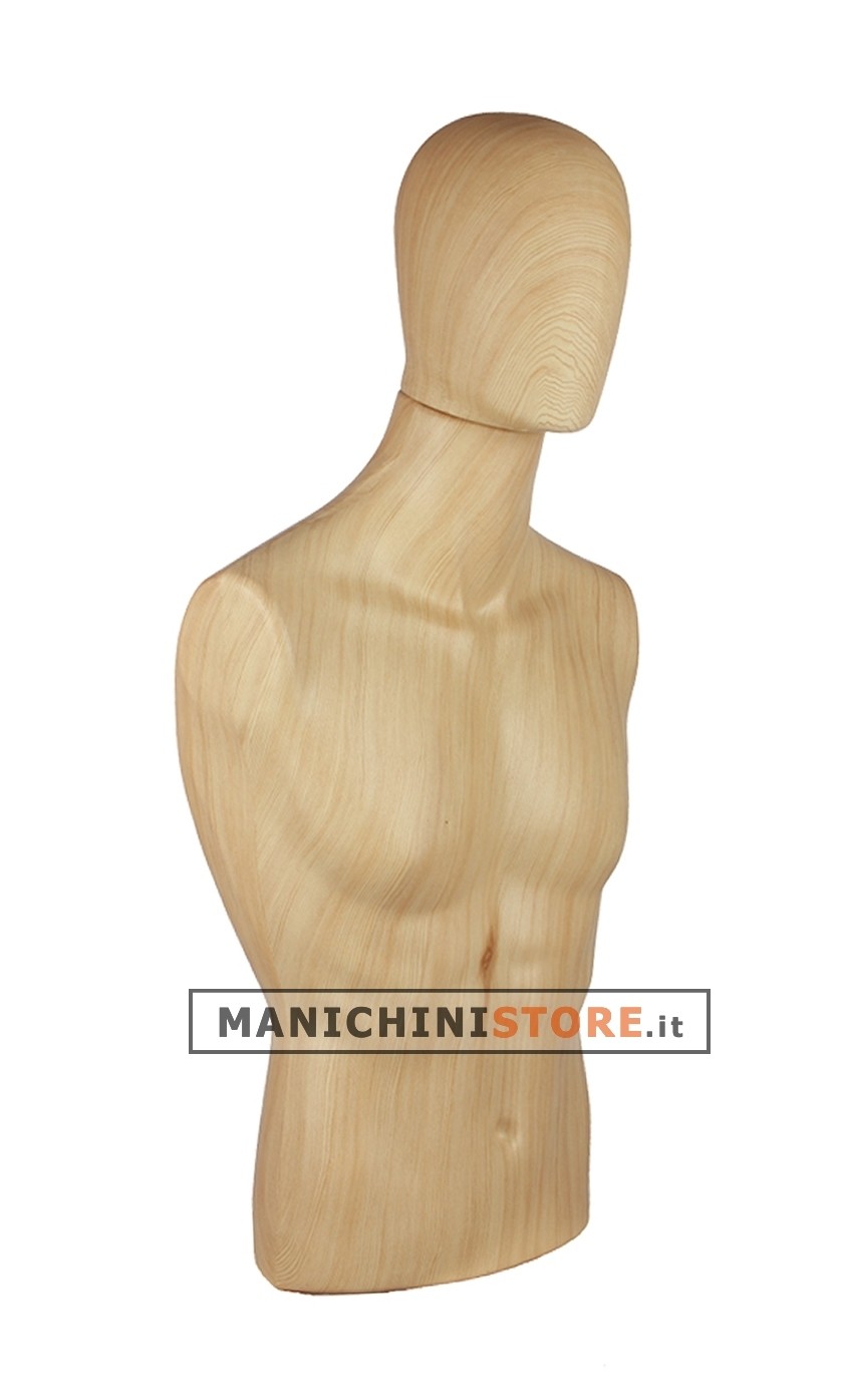Busto uomo effetto legno chiaro
