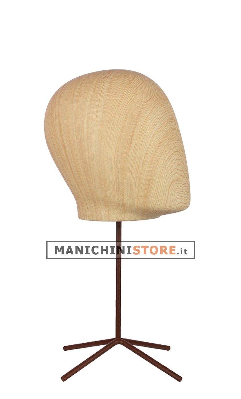 Testa uomo con base effetto legno chiaro