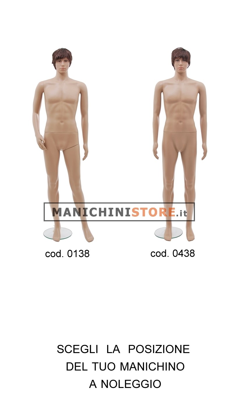 Noleggio 1 manichino uomo realistico ECOPLASTIC