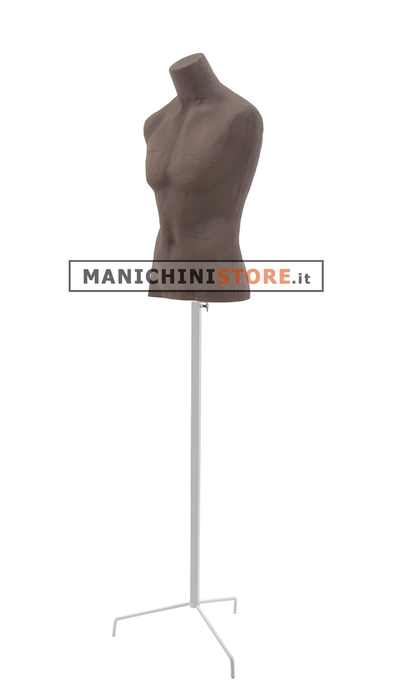 Busto uomo Cuoio in Cartapesta