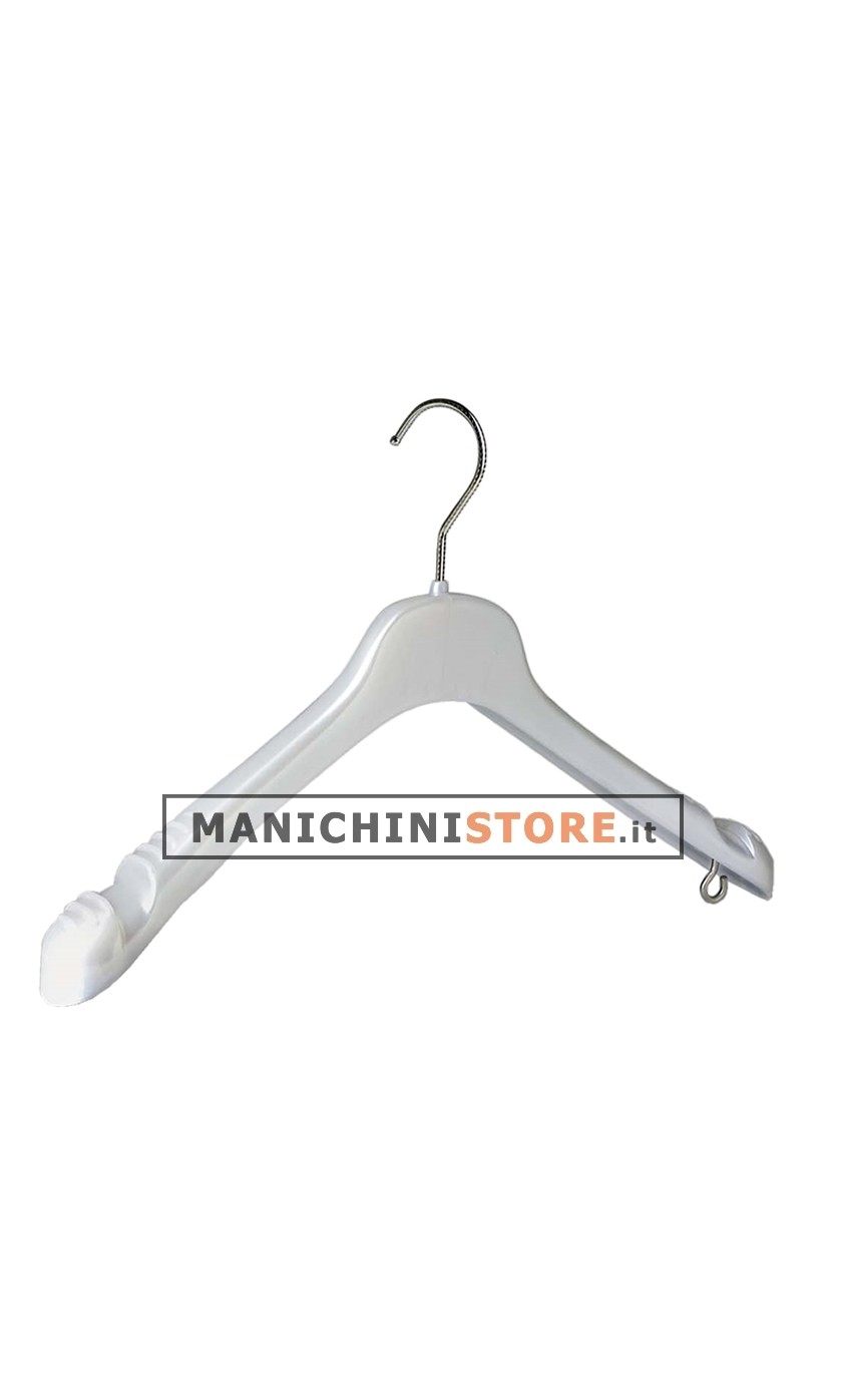 Gruccia appendiabito da sposa 40 cm. Bianco perlato gancio argento
