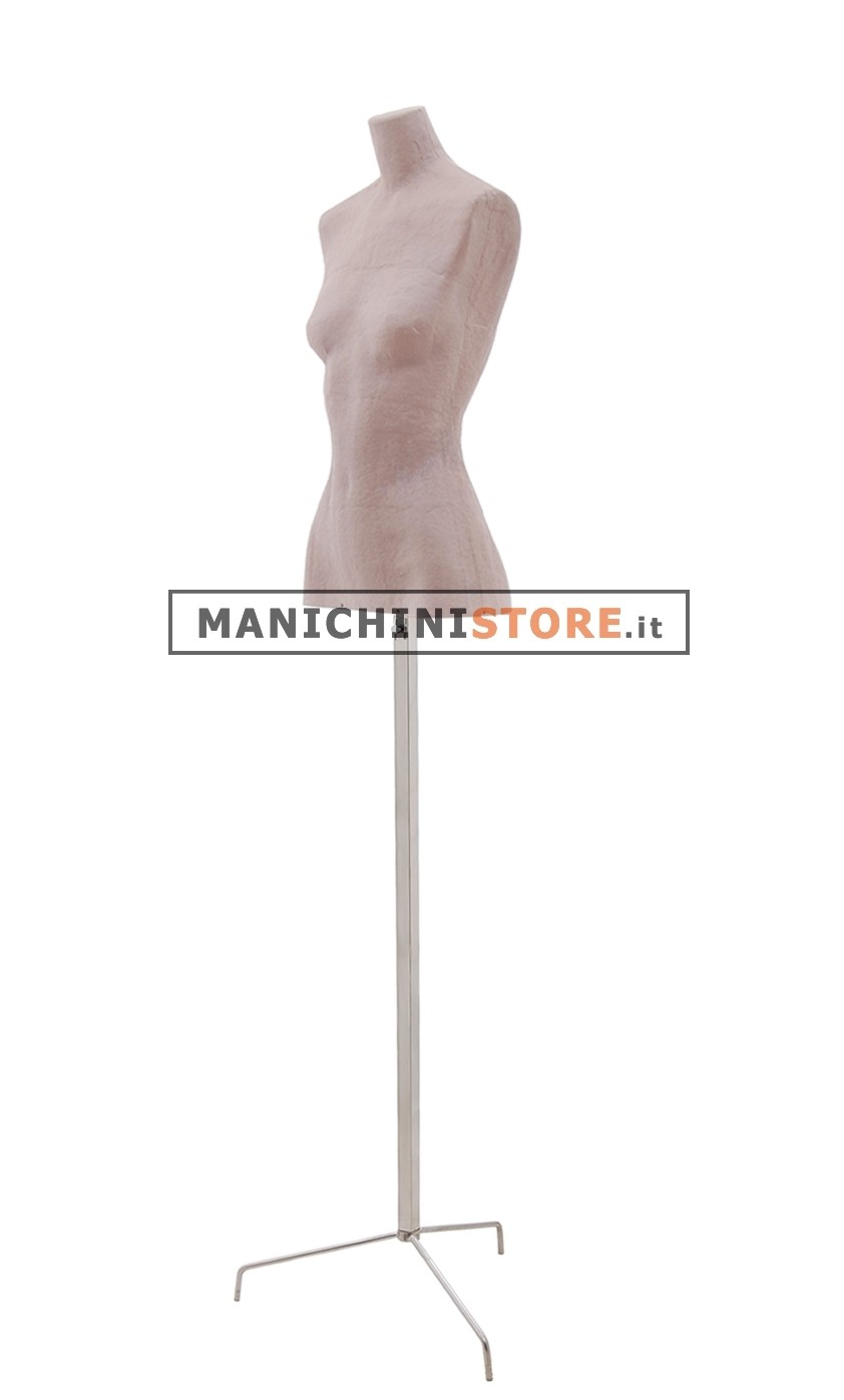 Busto donna Argilla in Cartapesta treppiede inox