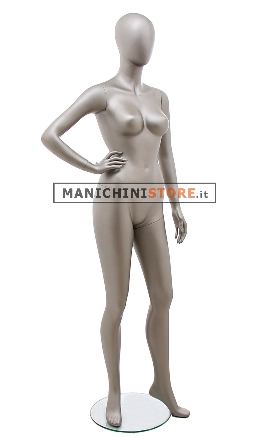 Manichino donna testa uovo - Vogue 9LS NICHEL