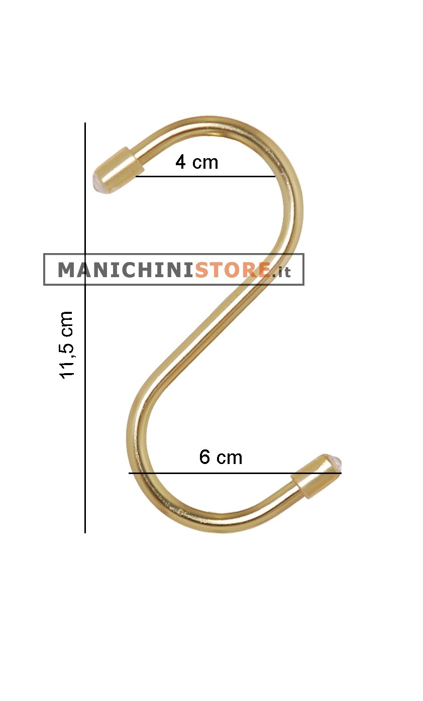 Gancio ad  "S" - Alluminio Oro