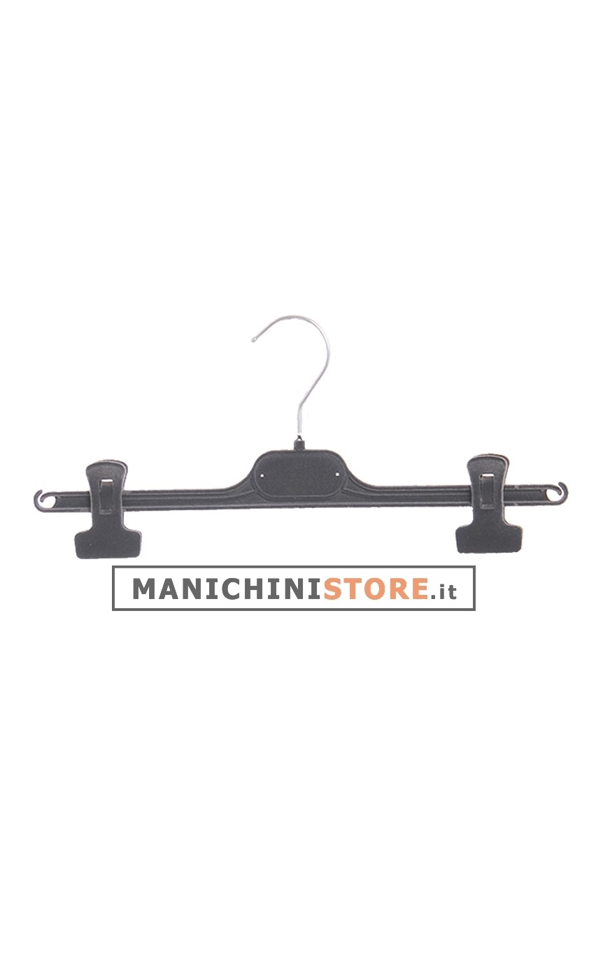 Gruccia appendiabito pinza 40 cm. Velluto grigio