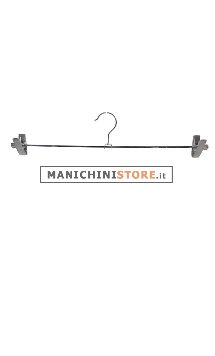 Gruccia metallo pinza 40 cm - metallo cromato