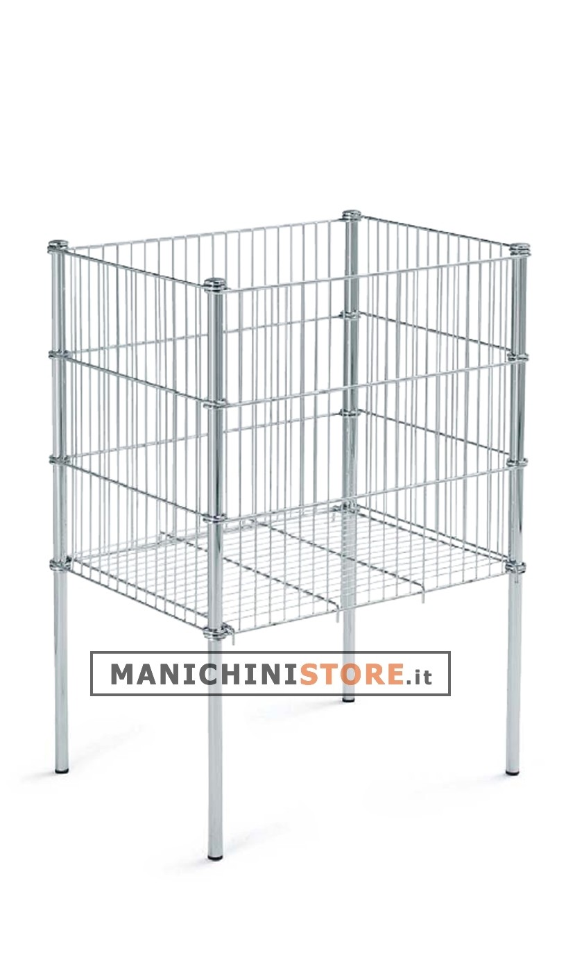 Cesta in griglia cromata 1150