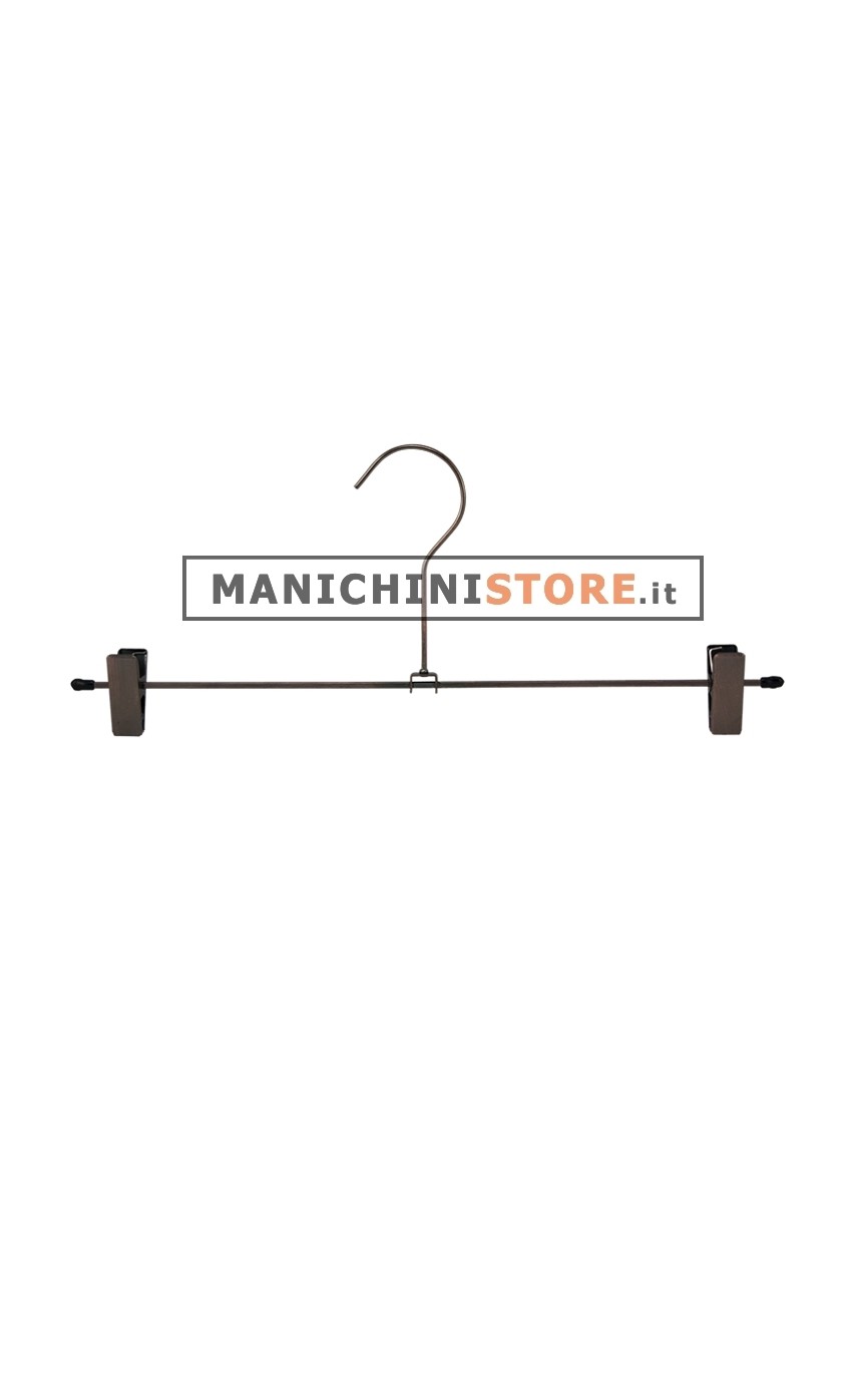 Gruccia metallo pinza 40 cm - brunito