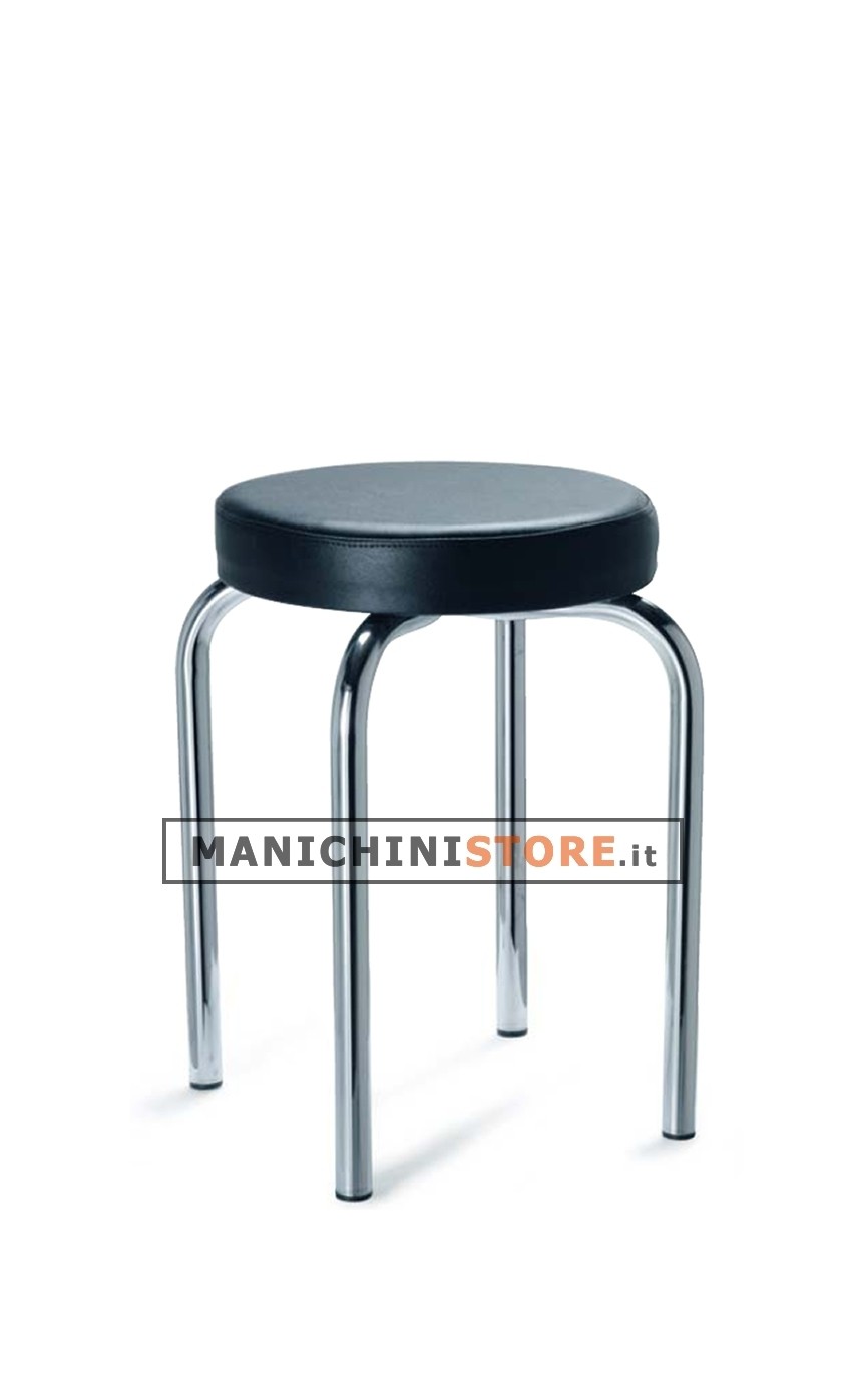 Sgabello in Ecopelle con 4 gambe