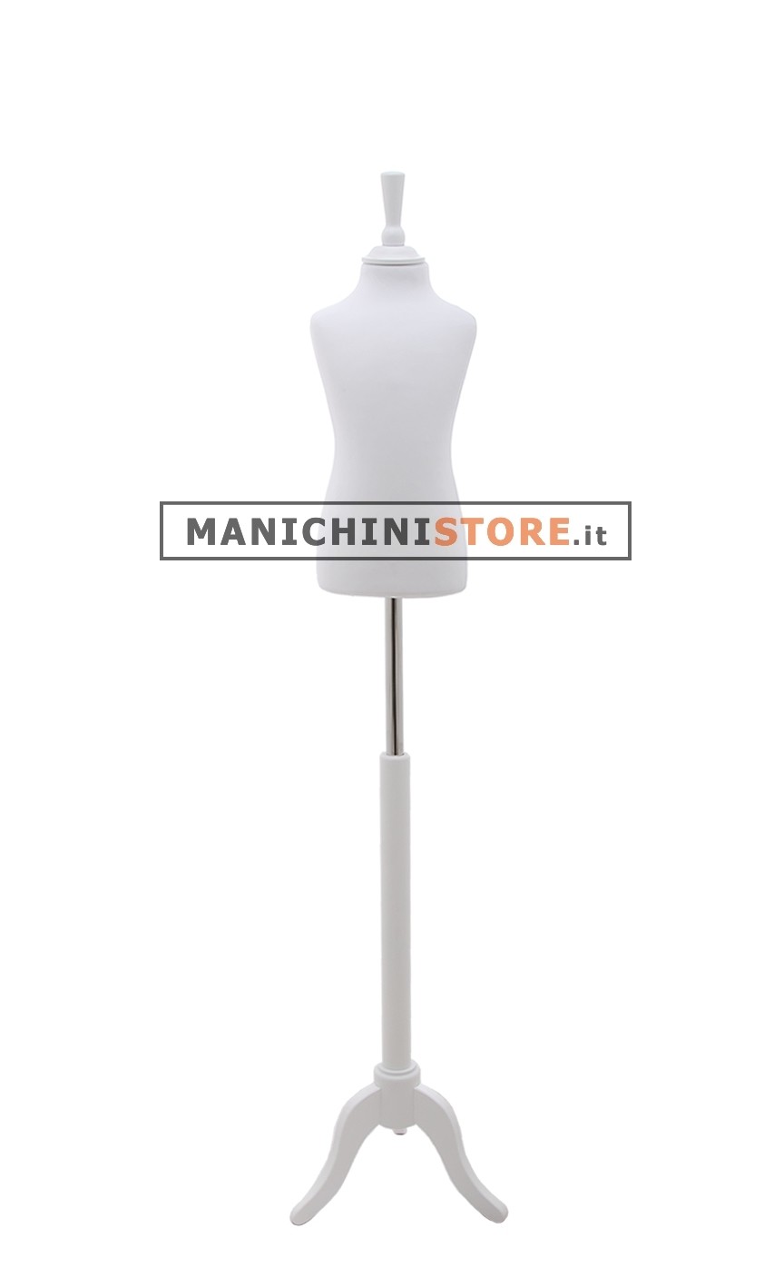 Busto bambino 3-4 anni con base treppiede bianca