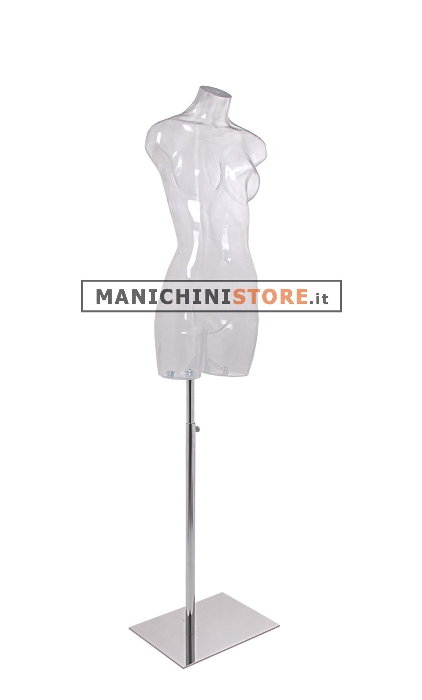 Busto manichino donna trasparente NEW