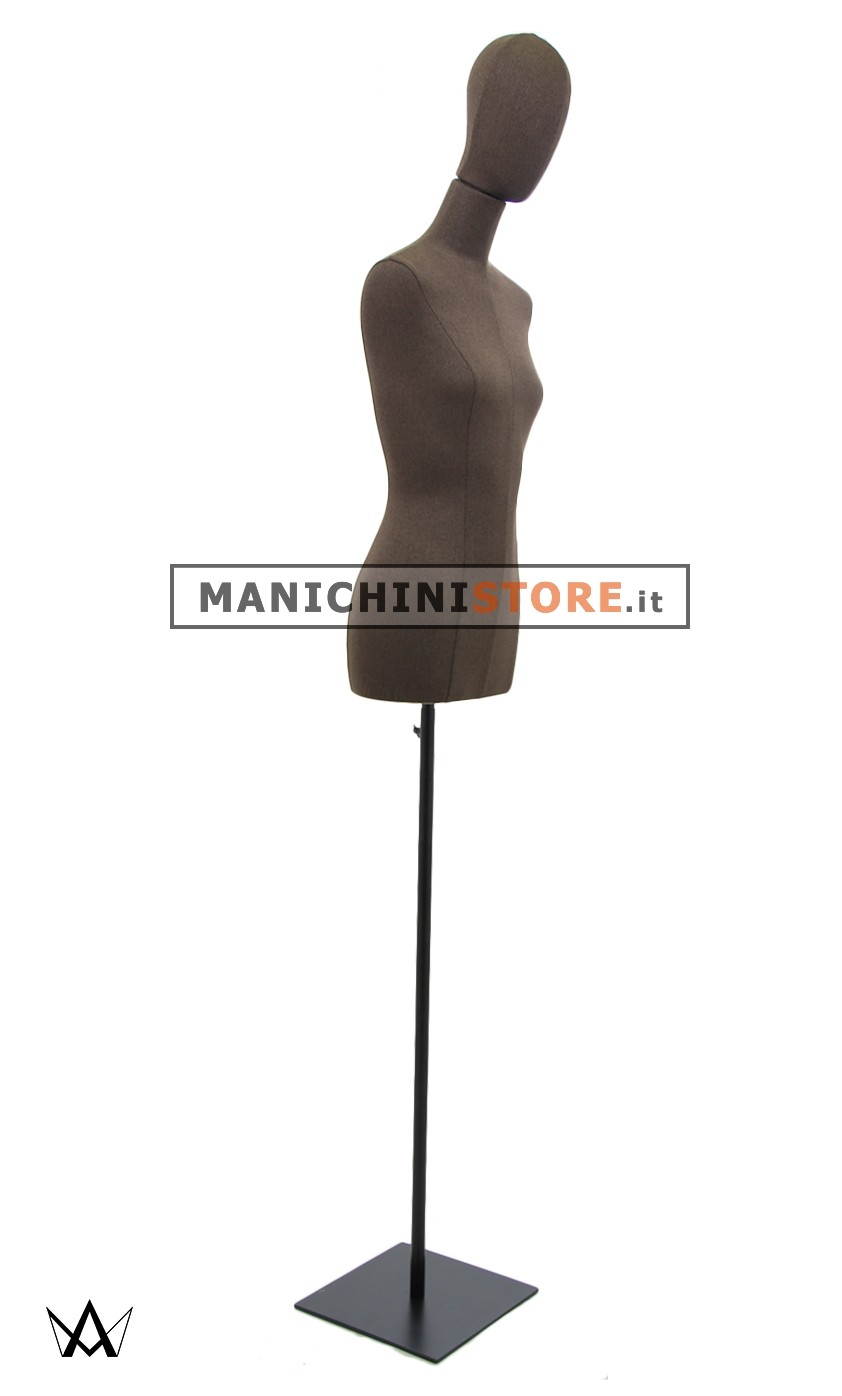 Busto donna in tessuto - Marrone