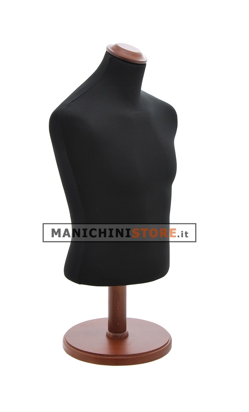 Busto uomo da banco in tessuto Nero