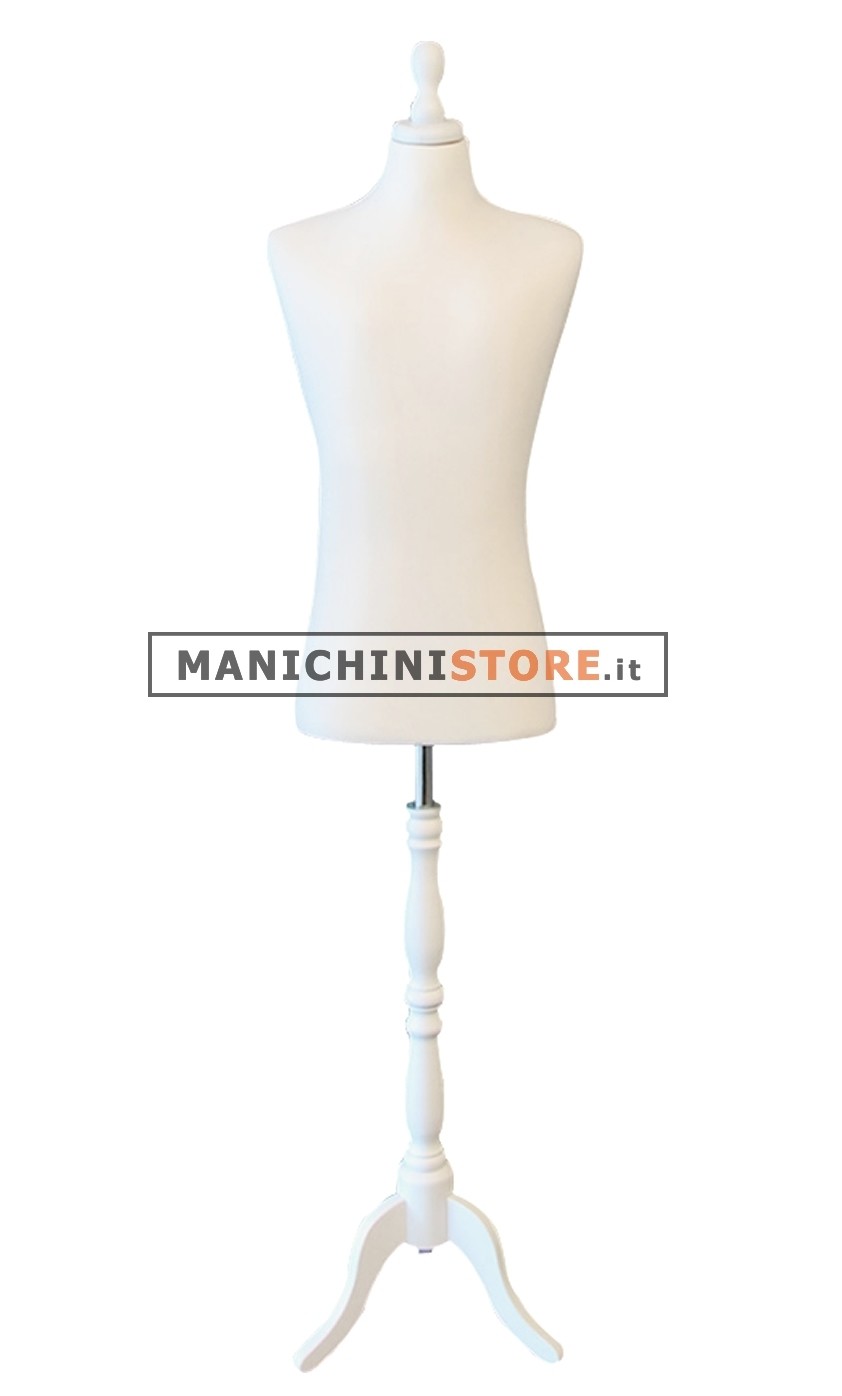 Busto uomo total white TG.52
