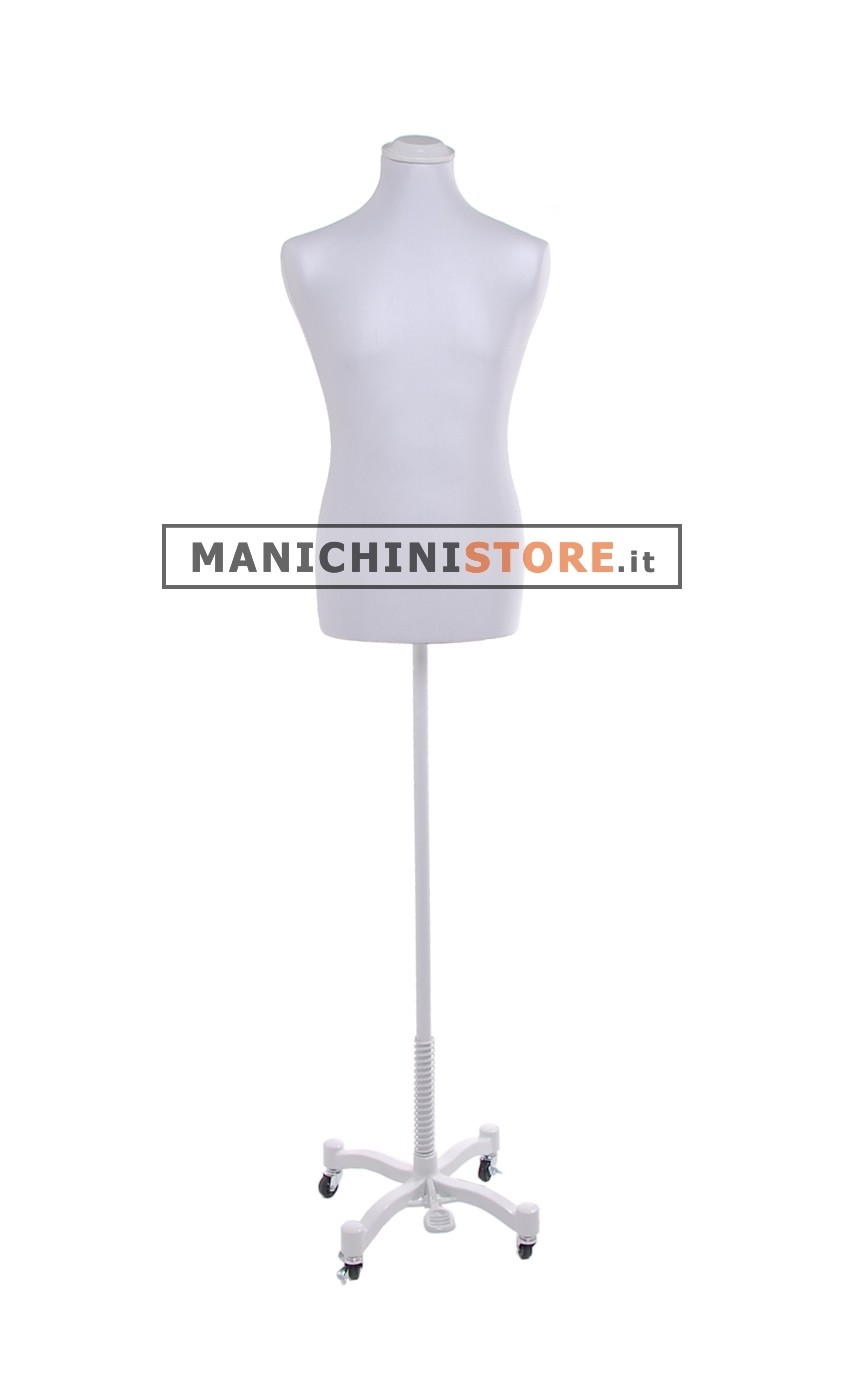 Busto uomo Total Gray con base taylor grigio chiaro