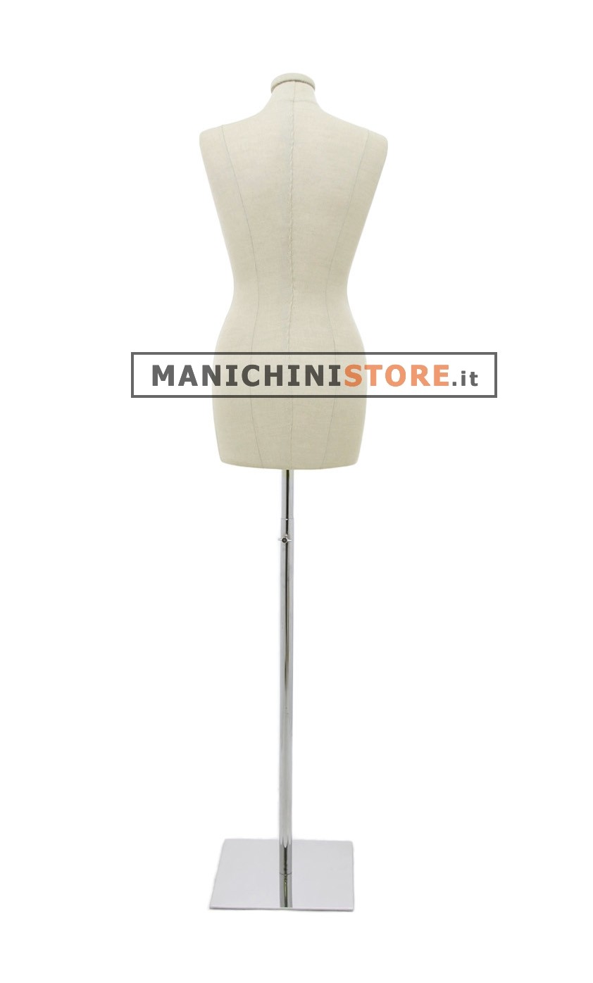 Busto donna in Lino tg. 42 con base quadra cromata