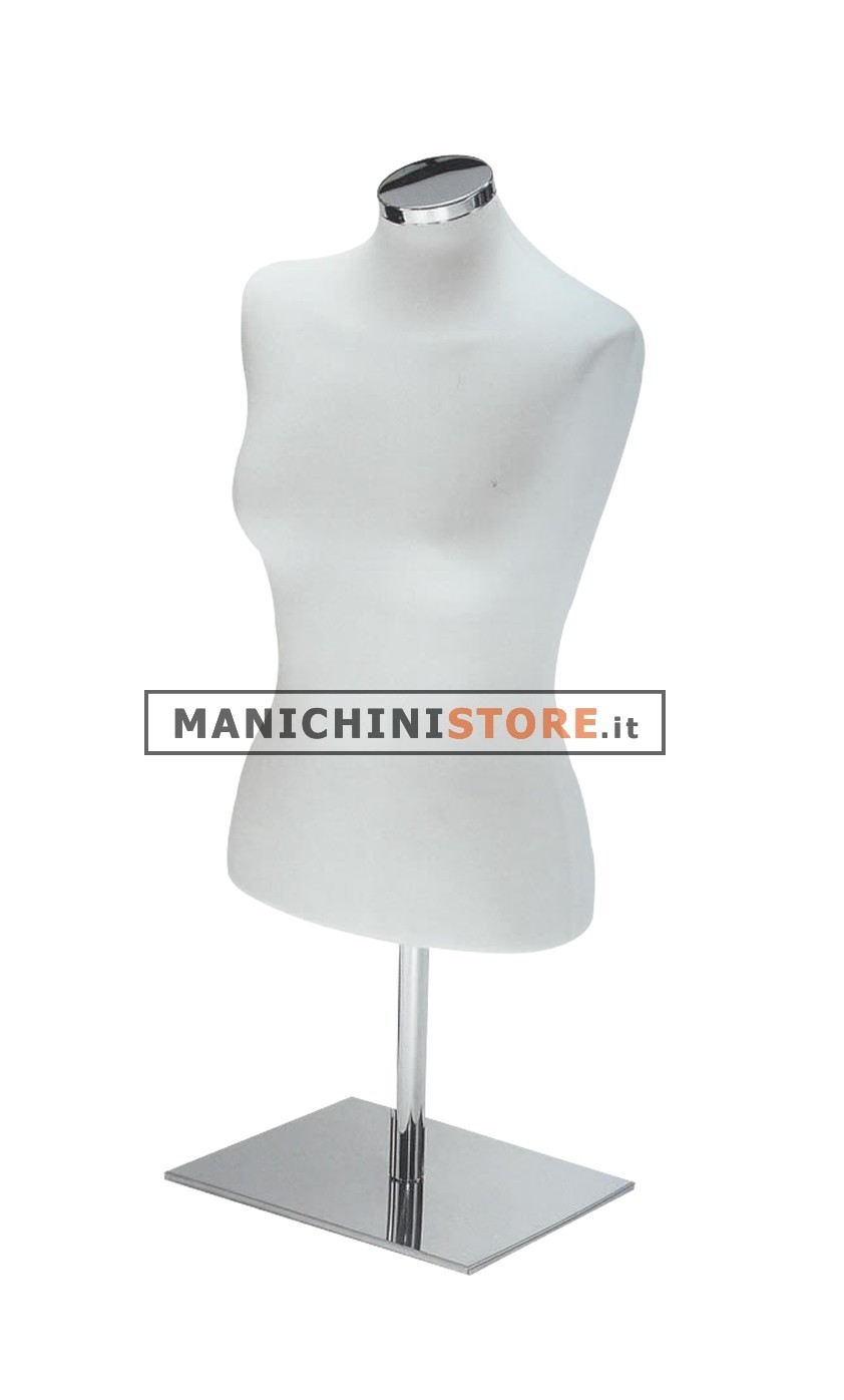 Busto donna da banco in tessuto Bianco