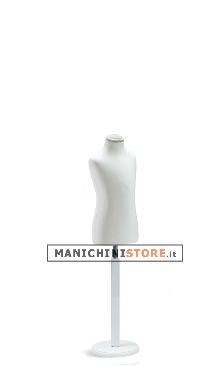 Busto bambino 3-4 anni con base tonda bianca