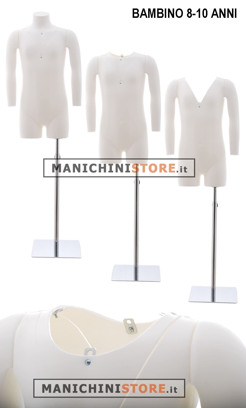 4 Manichini bambino per foto internet e-commerce