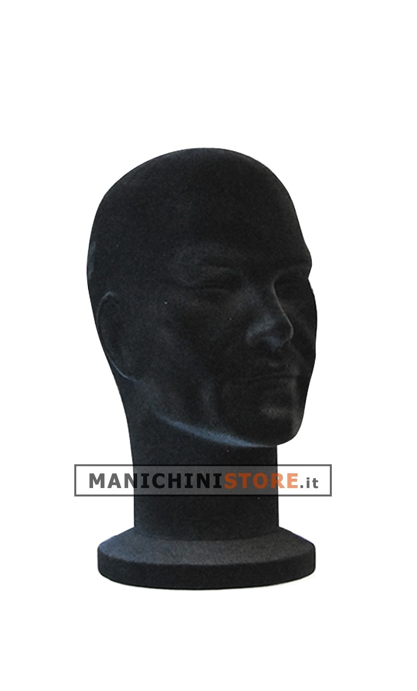 Testa uomo porta accessori in velluto nero