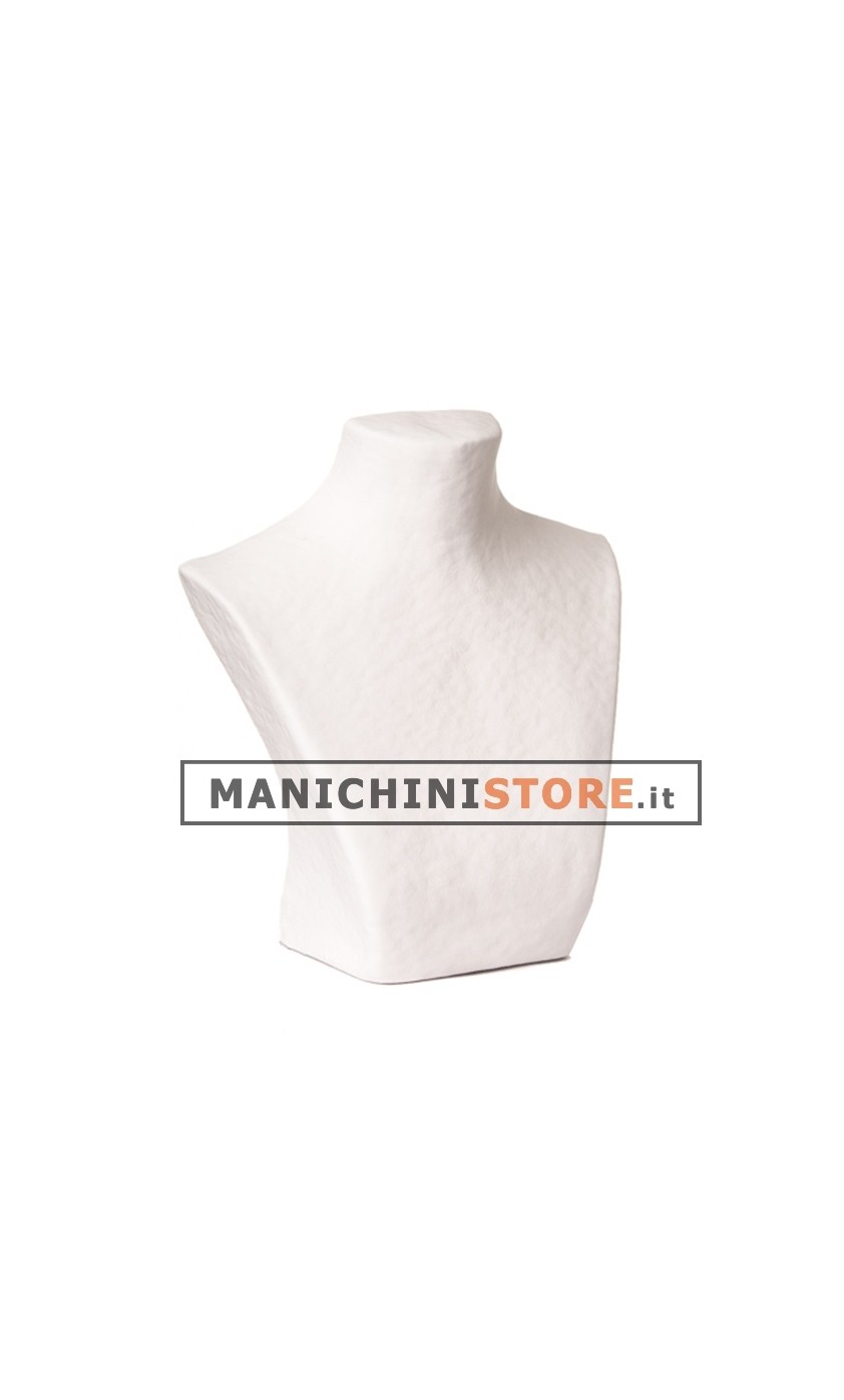 Porta collane medio in cartapesta bianco