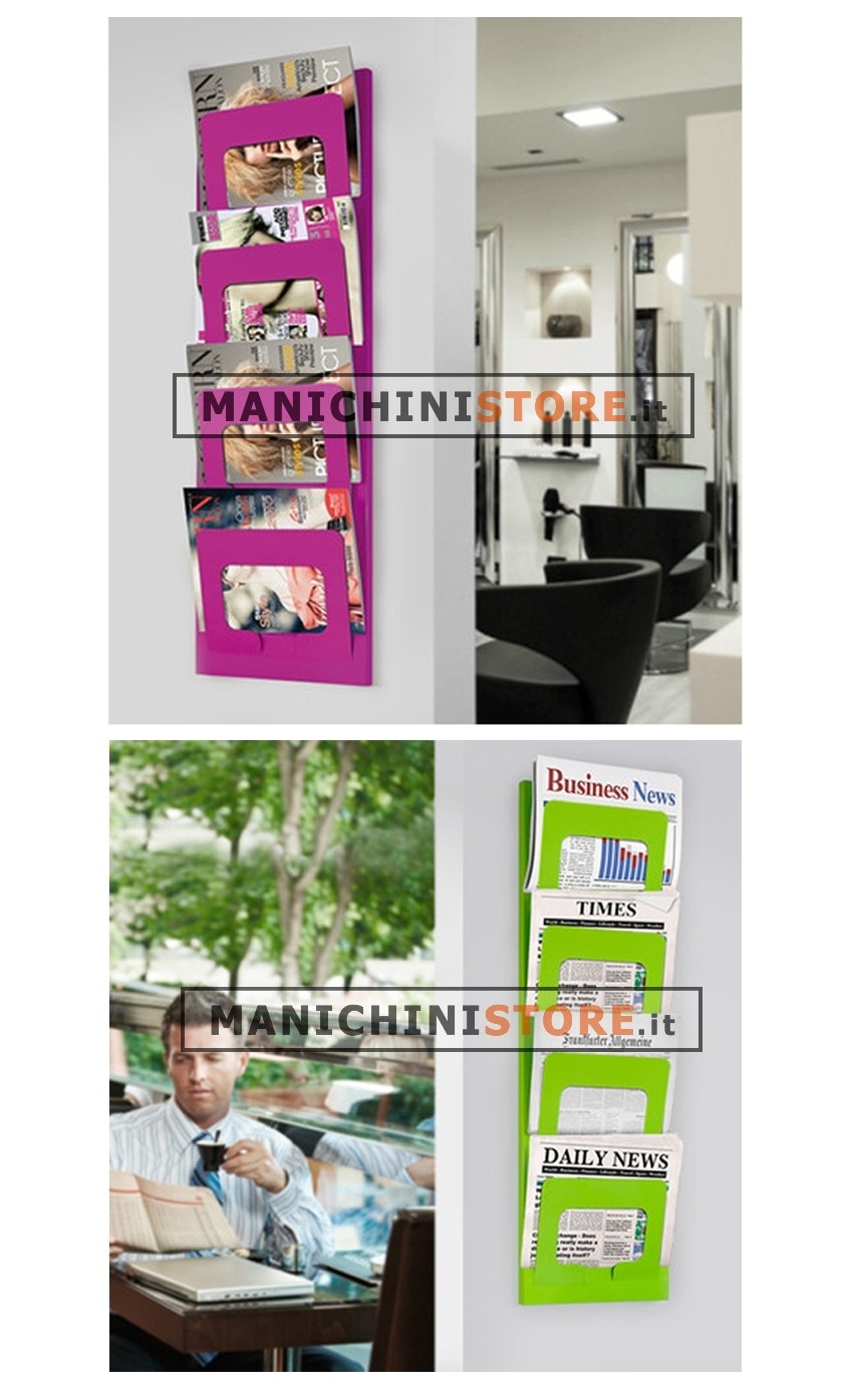 Espositore da muro colorato