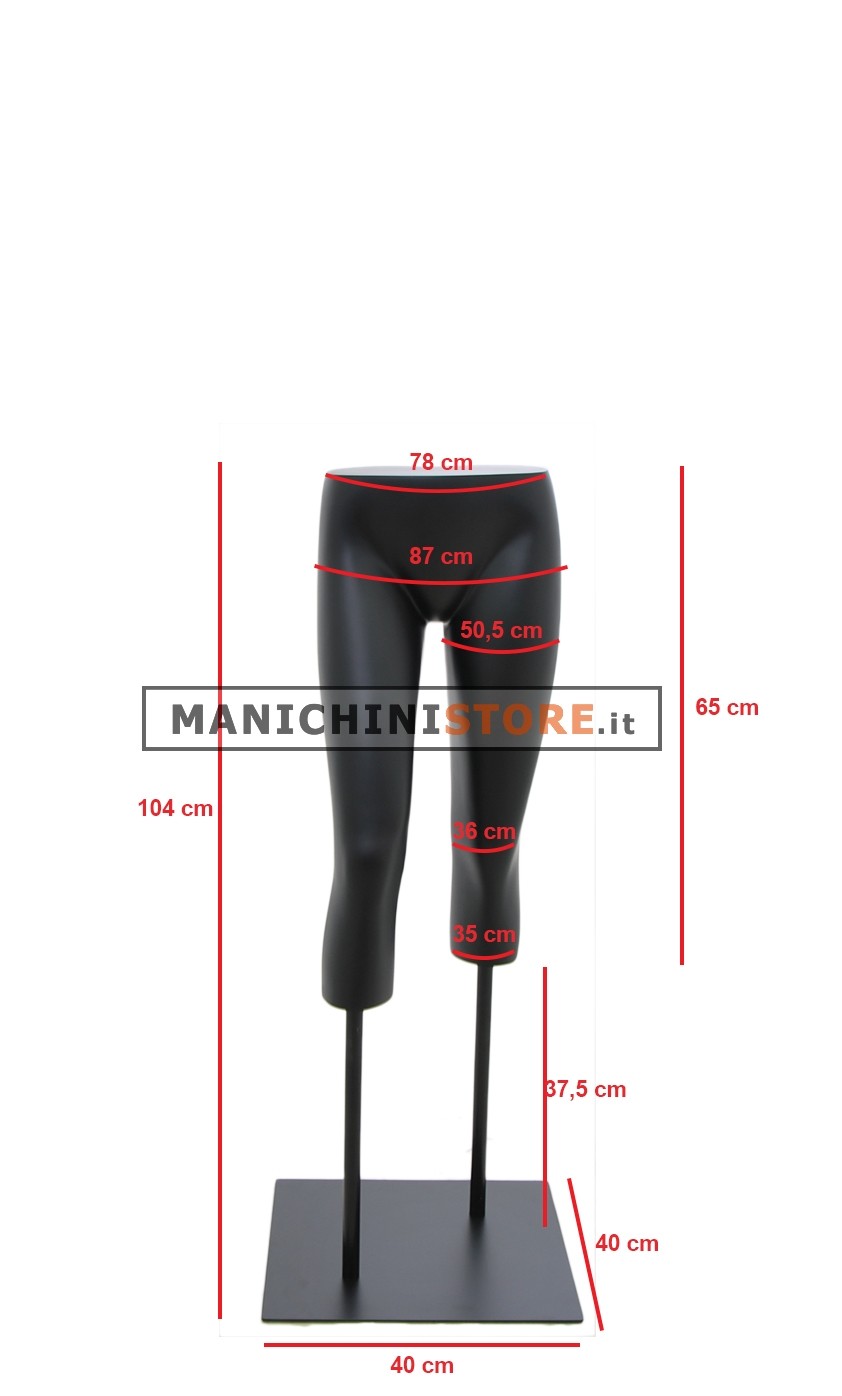 Gambe donna nere con base nera
