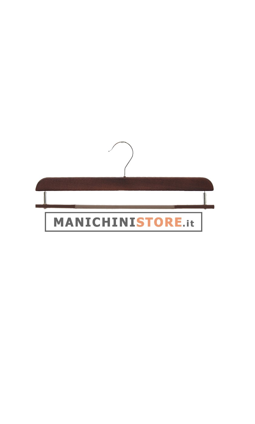 Gruccia legno portapantalone  38 cm - Noce