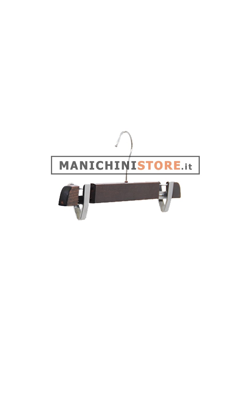 Gruccia legno pinza cm.47 x cm.1,5 - Noce