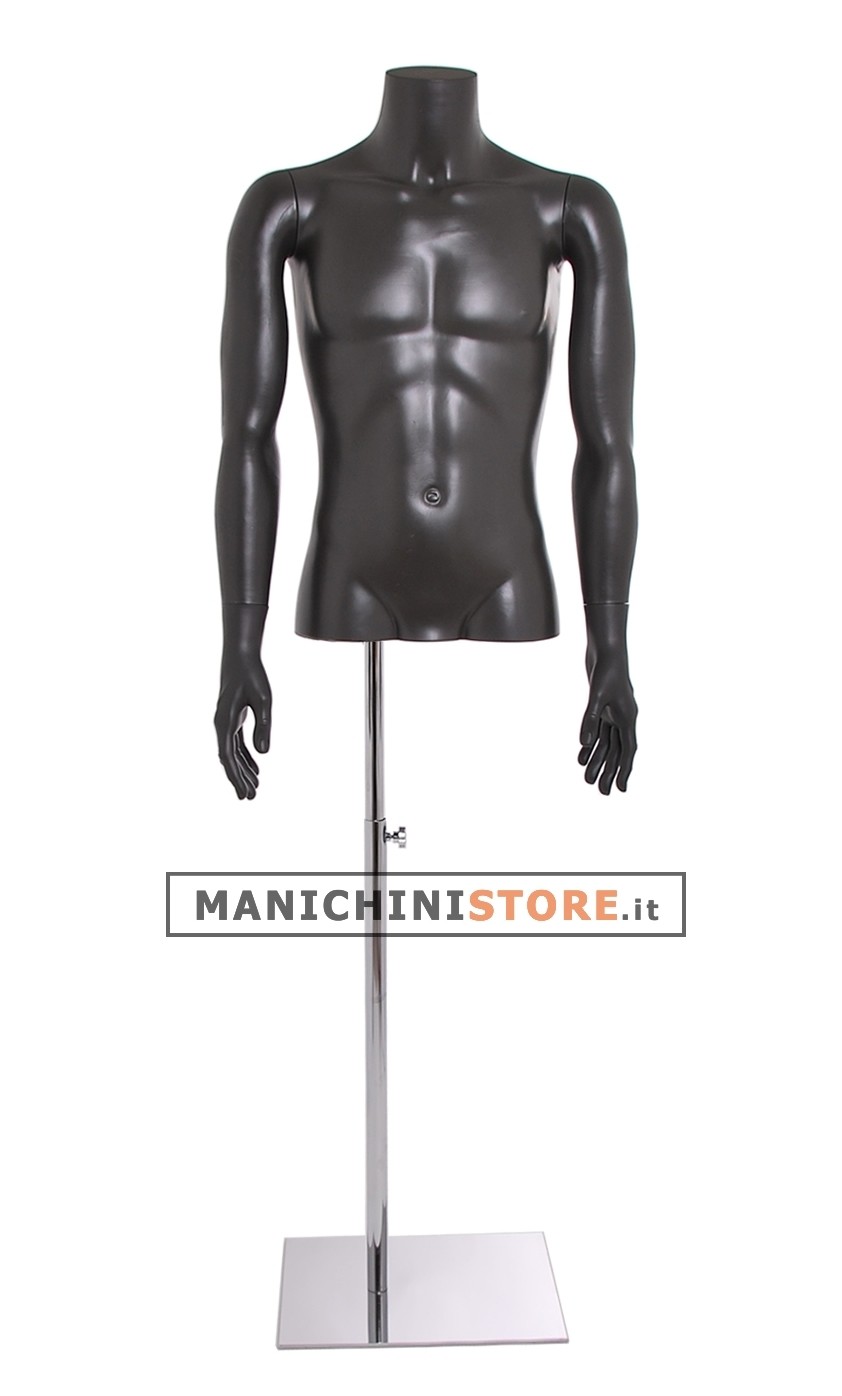 Busto manichino uomo Esprit  grigio con base cromata