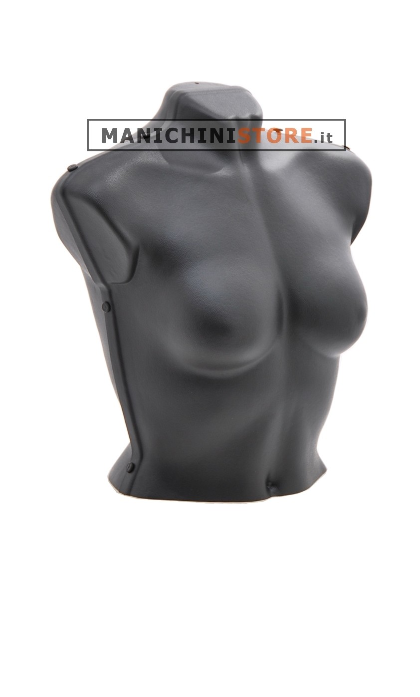 Busto manichino donna corto in plastica componibile