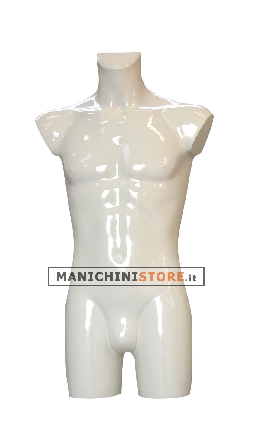 Busto manichino uomo verniciato Bianco