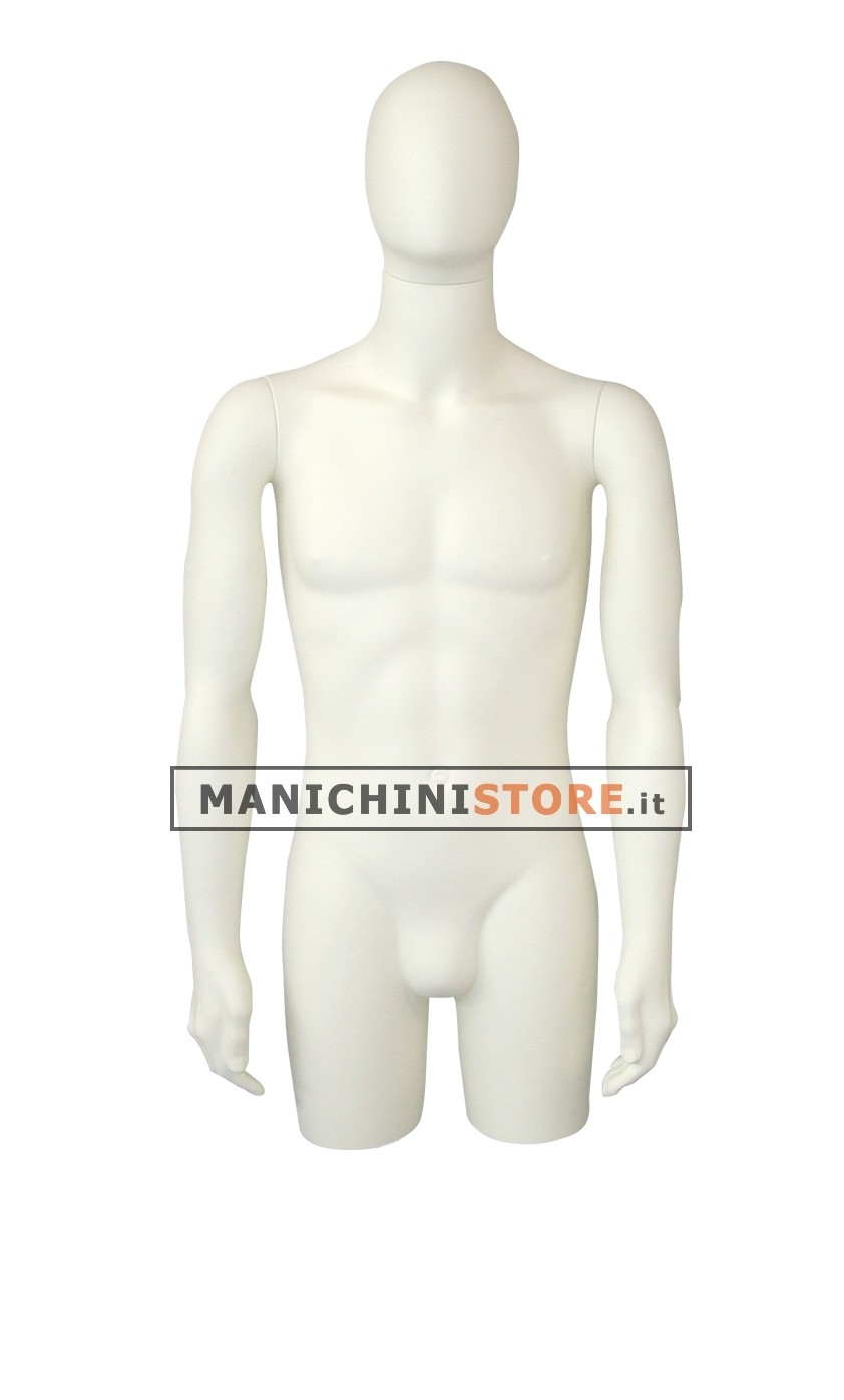 Busto torso uomo con testa a uovo