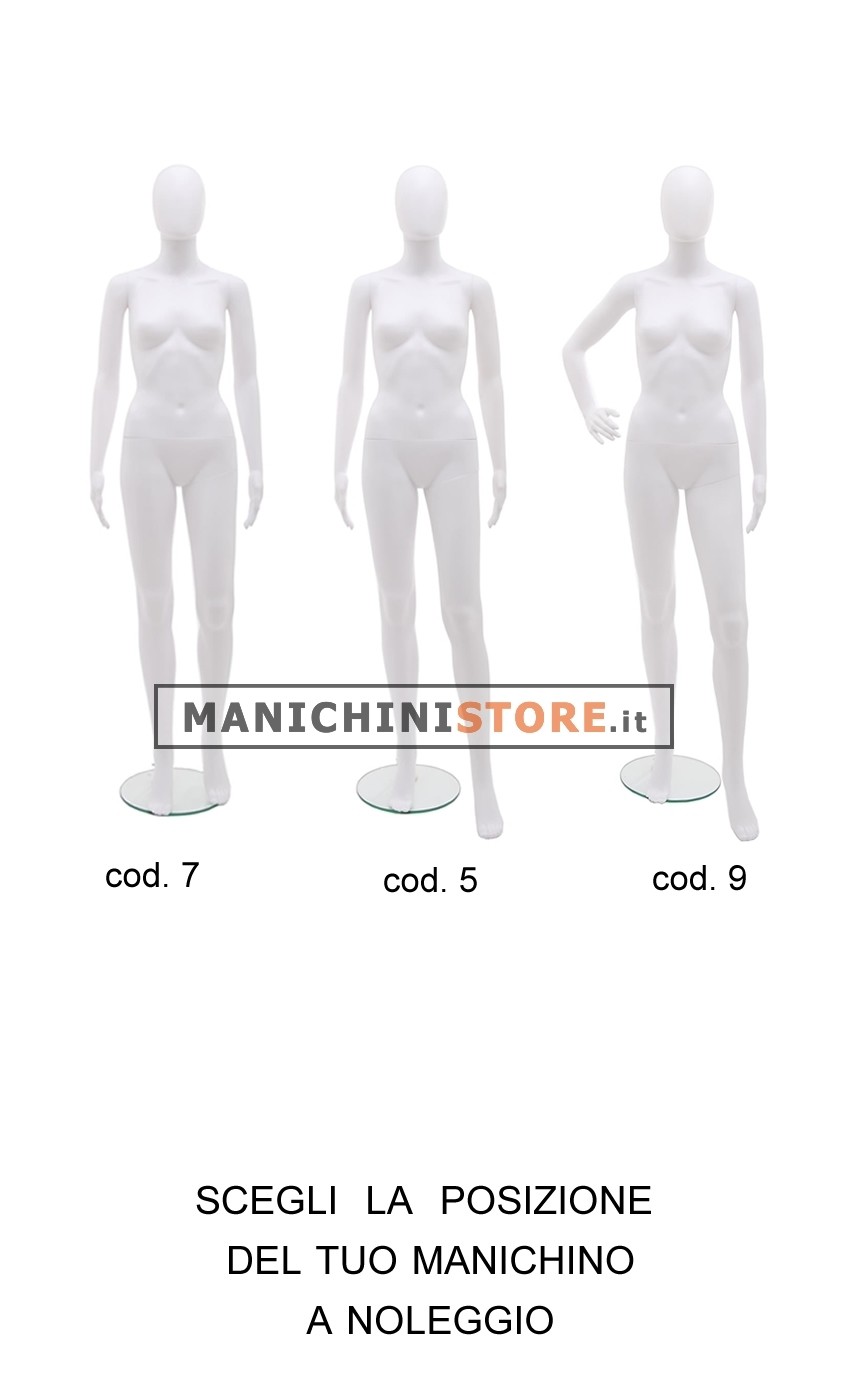 Noleggio 1 manichino donna ECOPLASTIC