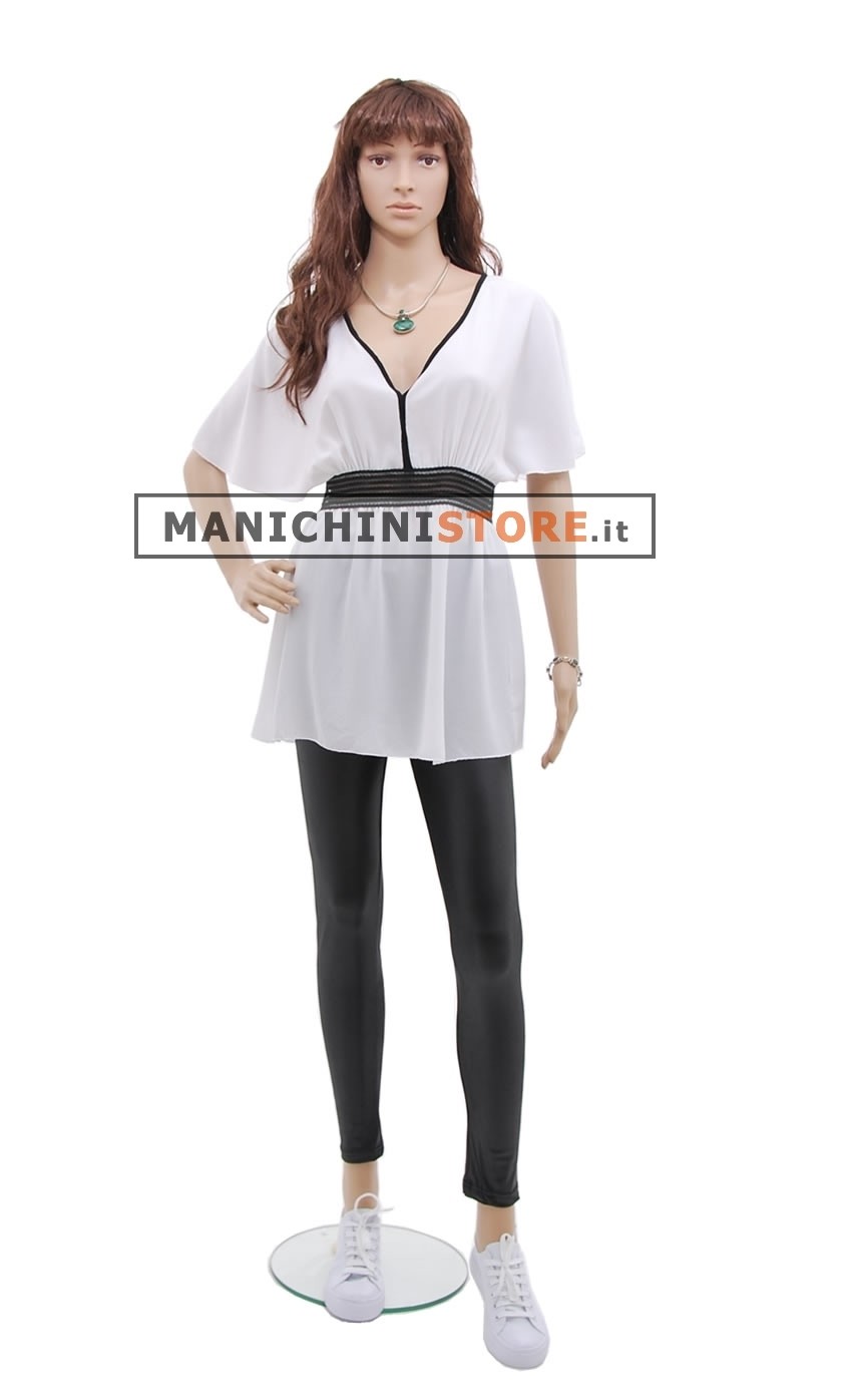 Manichino donna ECOPLASTIC realistico con parrucca OMAGGIO - 0937