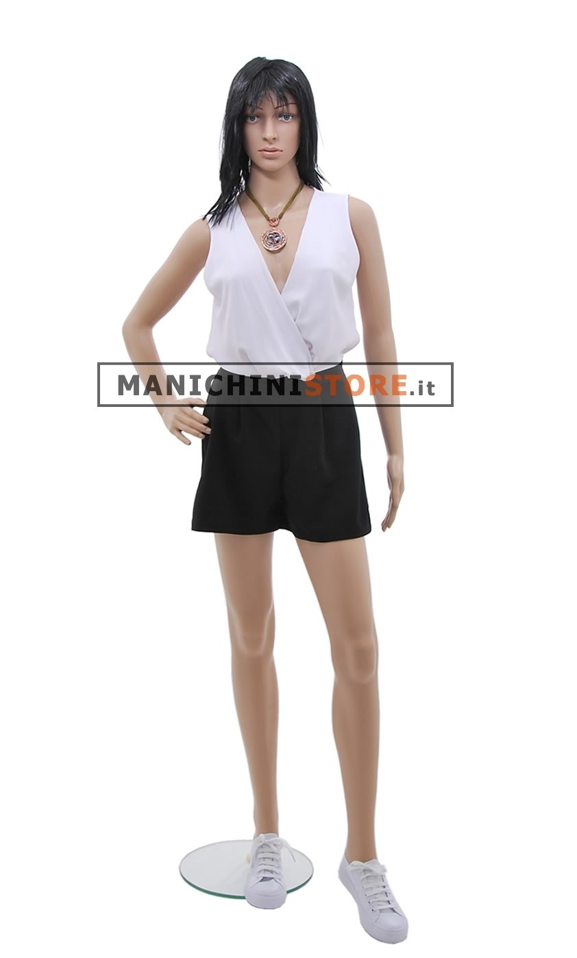 Manichino donna ECOPLASTIC realistico con parrucca OMAGGIO - 0939